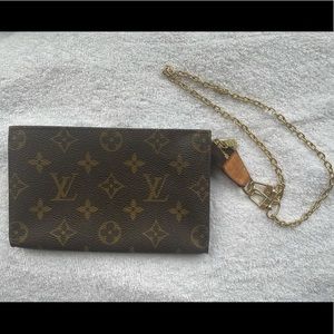 Authentic Louis Vuitton LV Monogram Cosmetic Toiletry Pouch Bucket PM Clutch